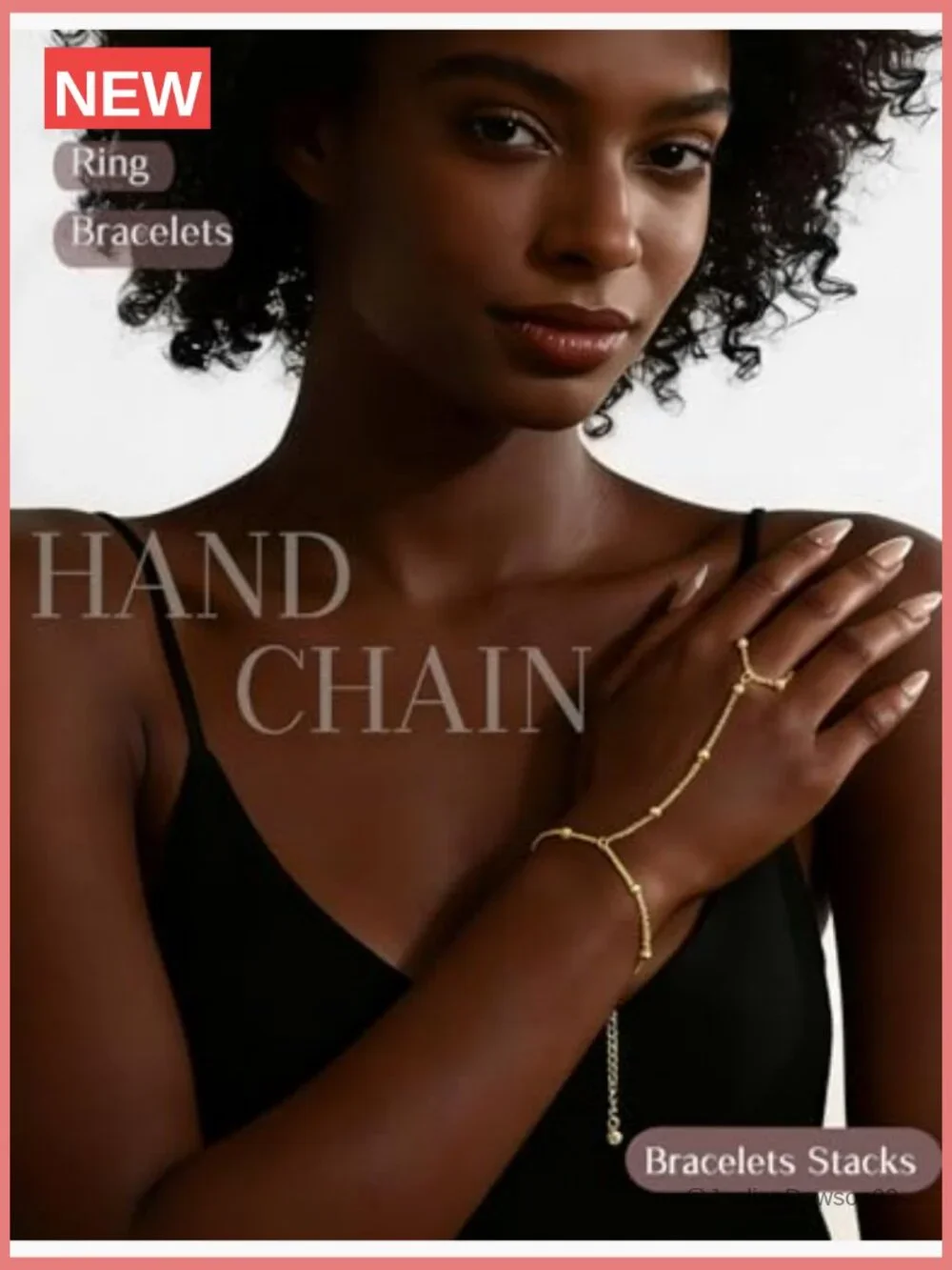 4 Pcs Gold Hand Chain Bracelets Set – Dainty Link Bracelet Stack